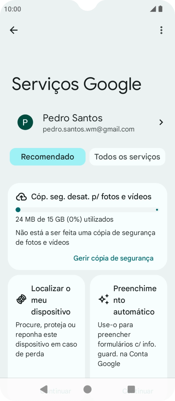 Prima Localizar o meu dispositivo.
