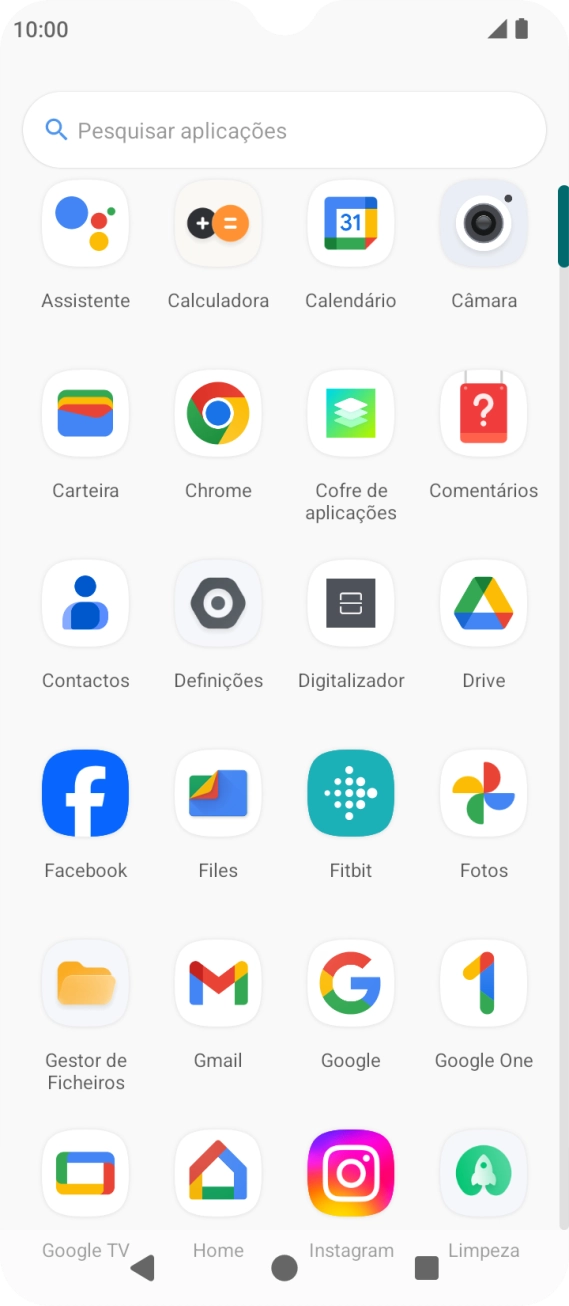 Prima Fotos e vá até à pasta pretendida.