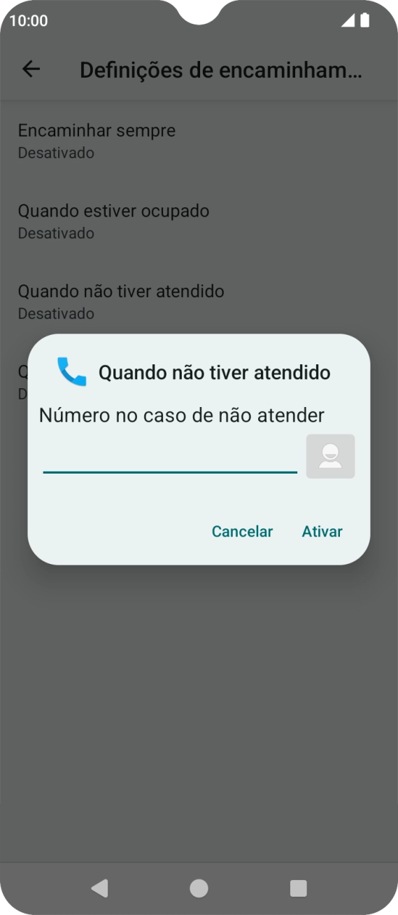 Introduza 123 e prima Ativar.