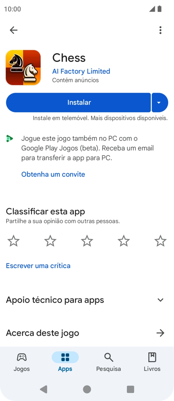 Prima a tecla de início para terminar e voltar ao ecrã inicial.