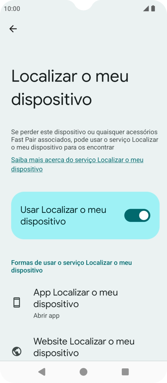 Prima a tecla de início para terminar e voltar ao ecrã inicial.