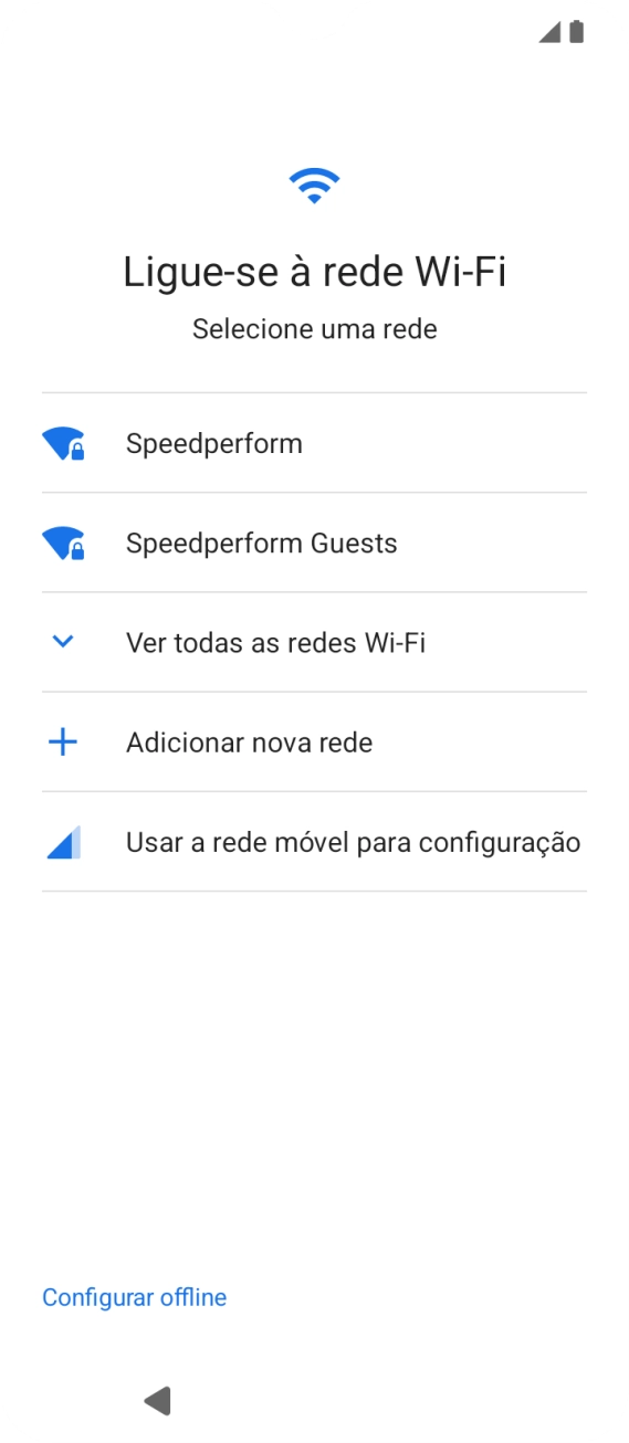 Prima a rede Wi-Fi pretendida.