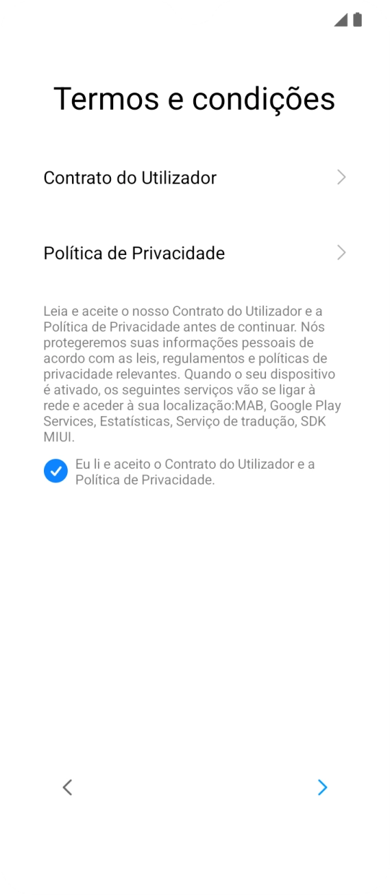 Prima a seta para a direita.