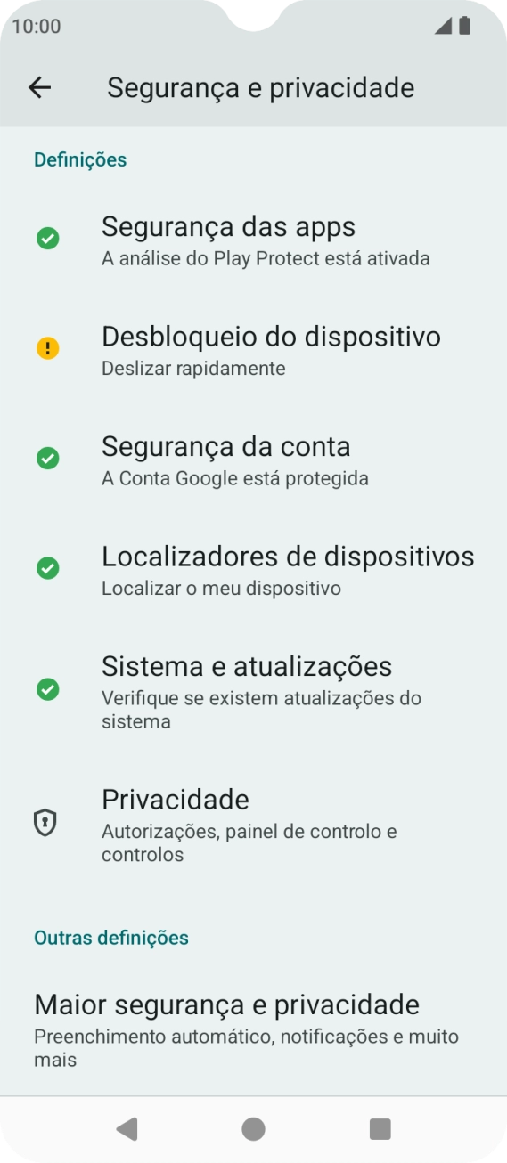 Prima Maior segurança e privacidade.