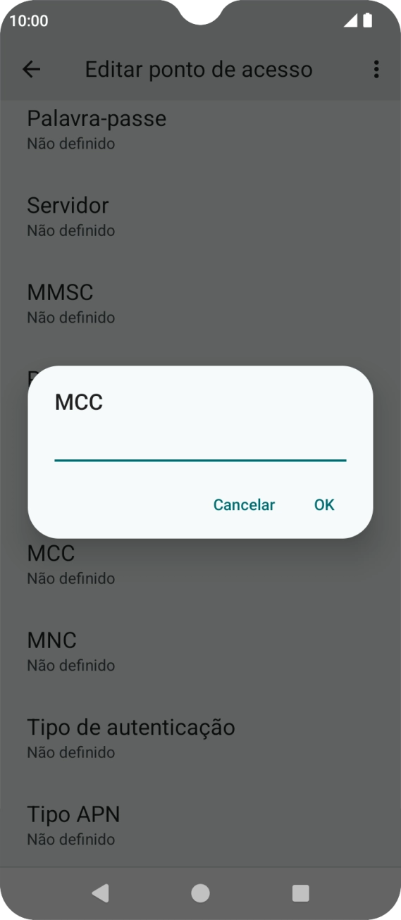 Introduza 268 e prima OK.