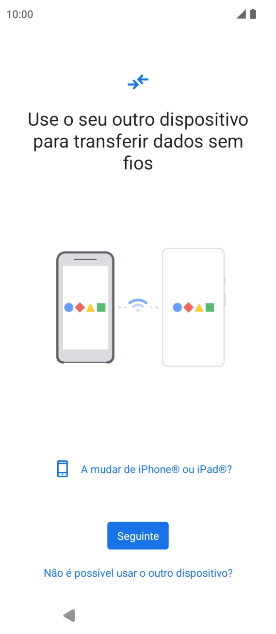 Siga as indicações no ecrã para transferir conteúdo de outro telefone.