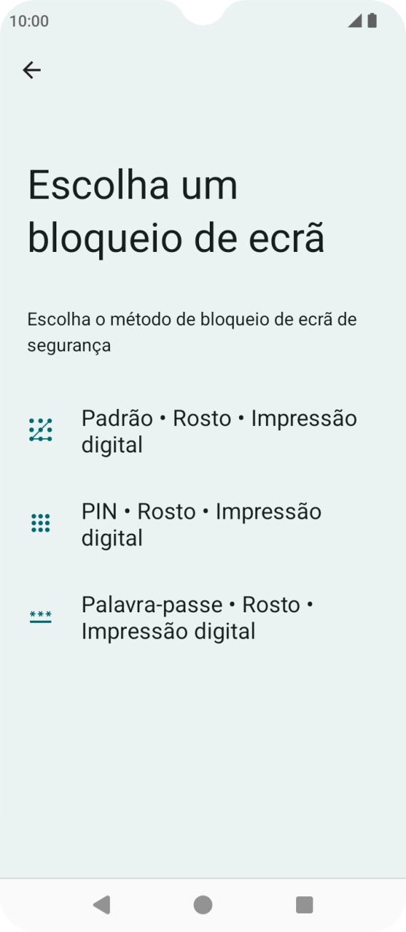 Prima o código de bloqueio do telefone pretendido e siga as indicações no ecrã para estabelecer um código de bloqueio adicional.