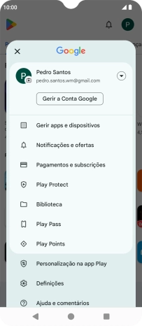 Prima Gerir apps e dispositivos.