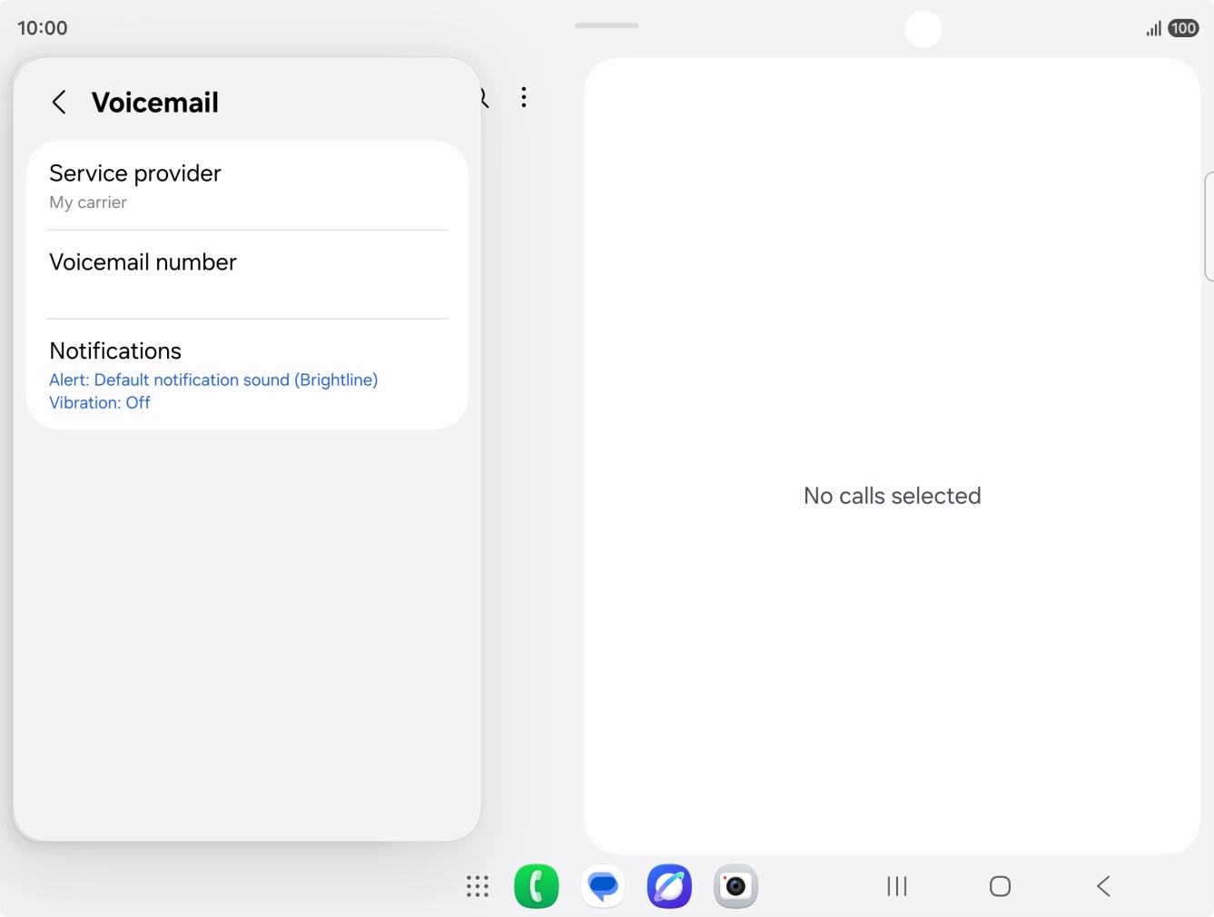 Press Voicemail number.