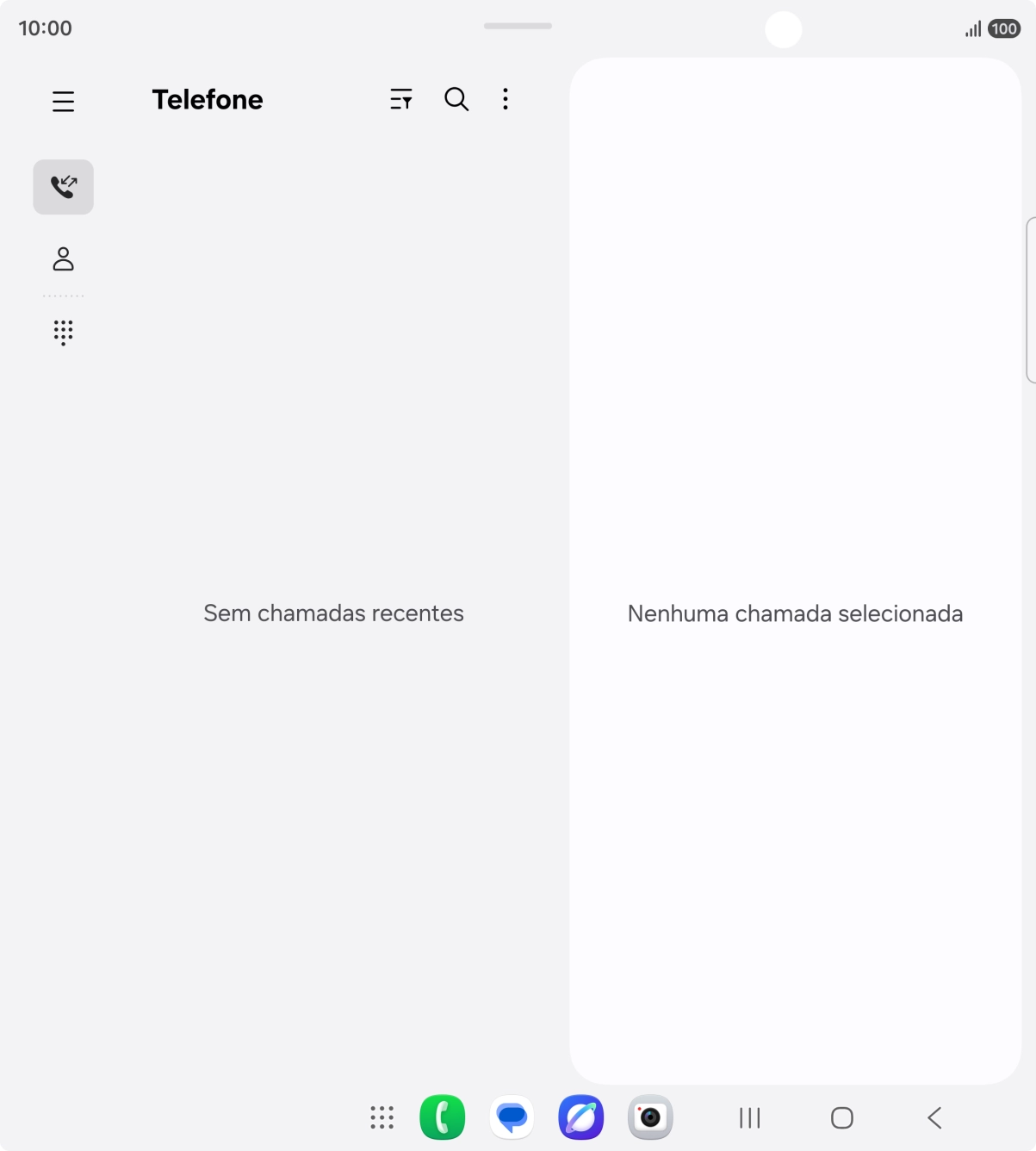 Prima o ícone de menu.