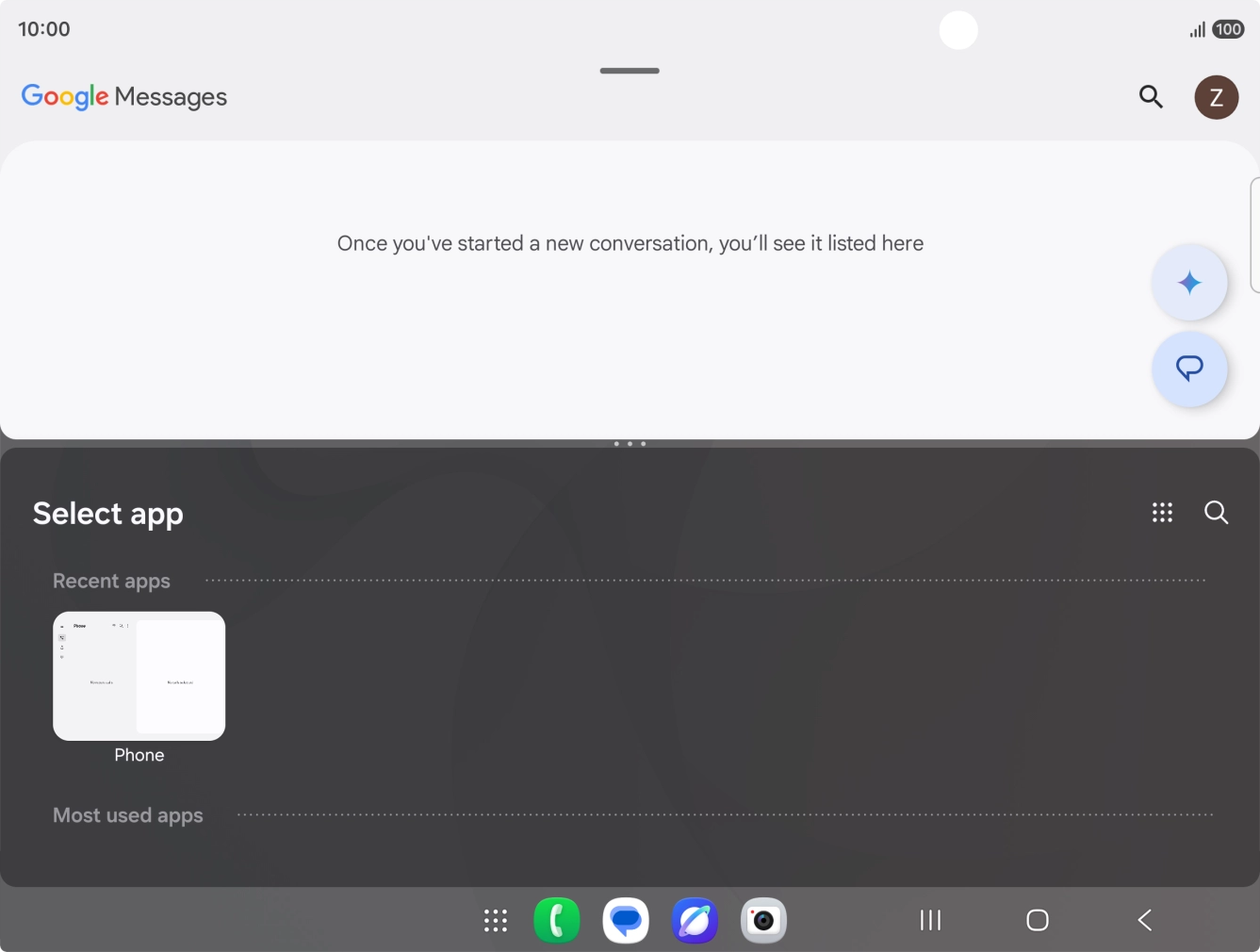 Press the second application.