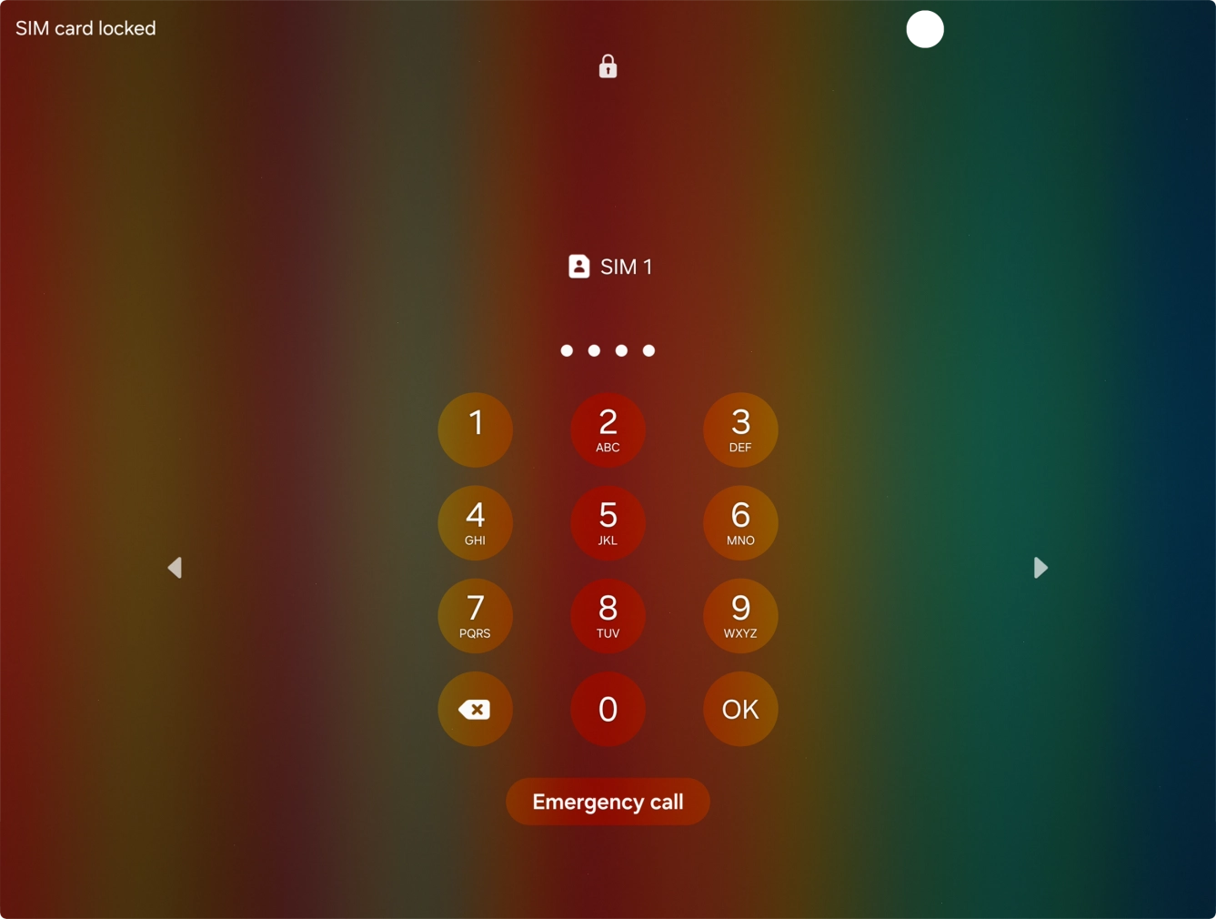 If your SIM is locked, key in your SIM PIN and press OK. The default SIM PIN is 0000.