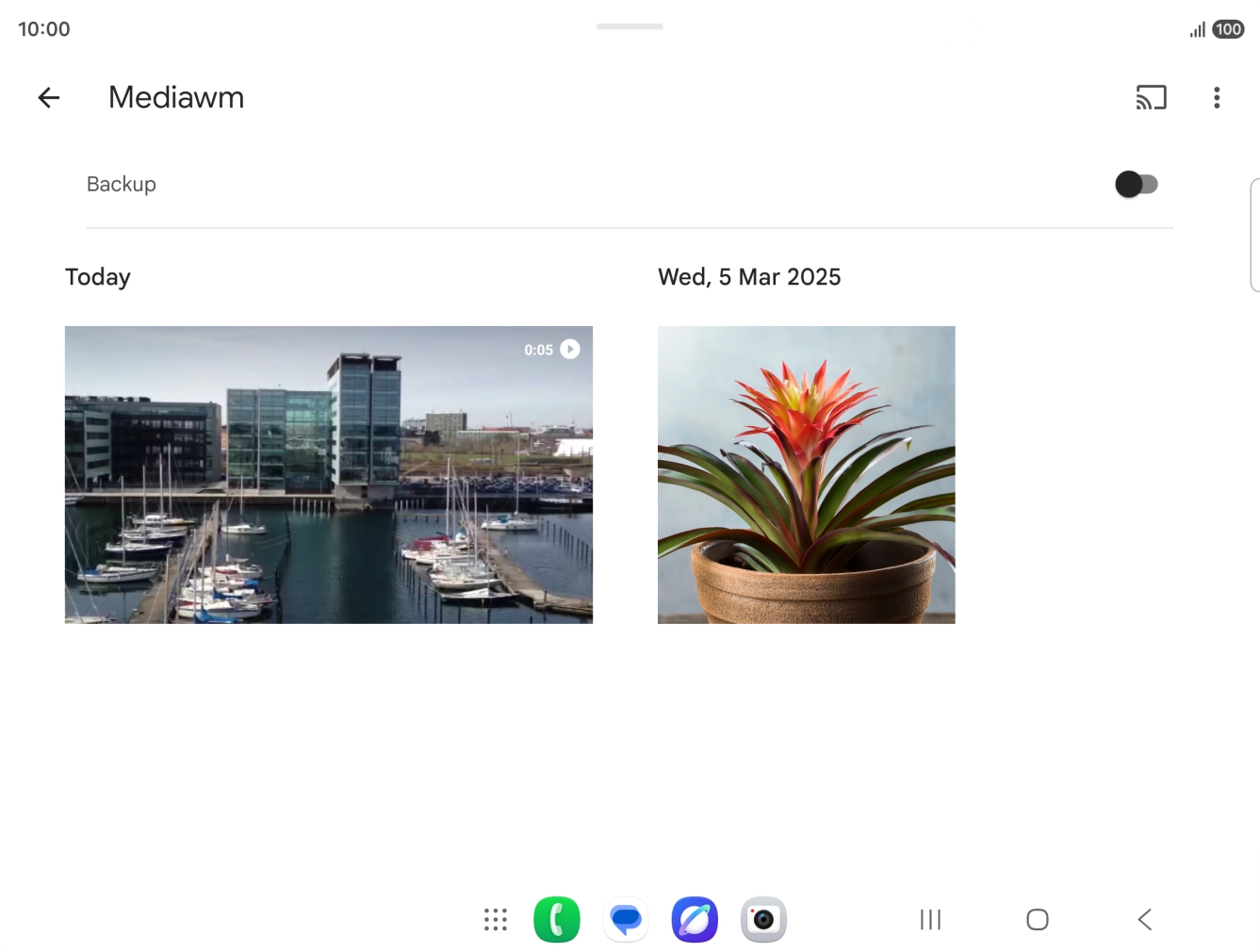 Go to the media content you want to cast from your phone.