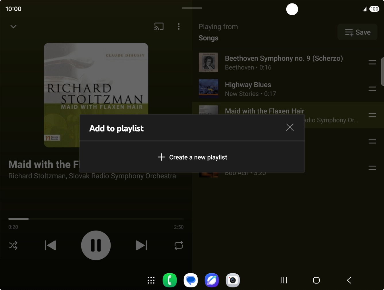 Press Create a new playlist.