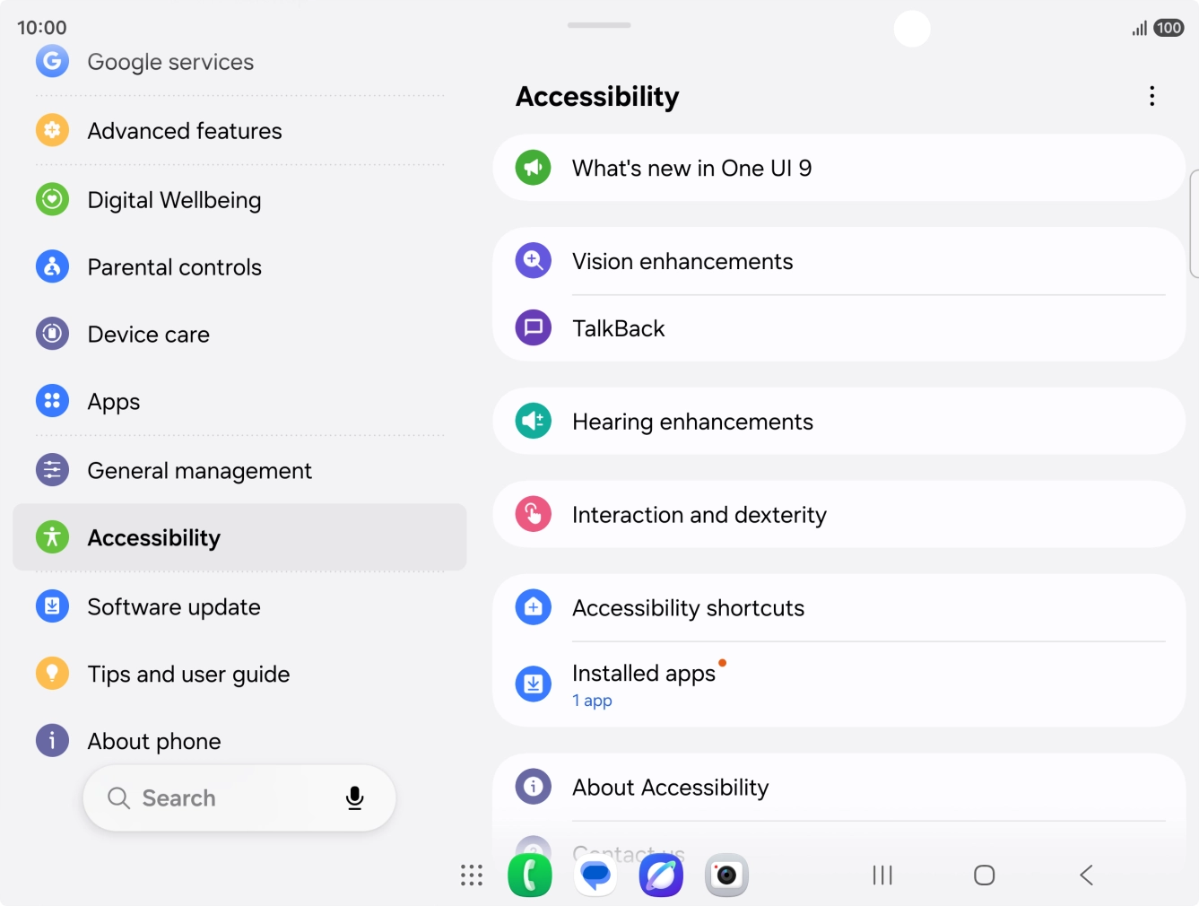 Press Vision enhancements and follow the instructions on the screen to select the required settings.