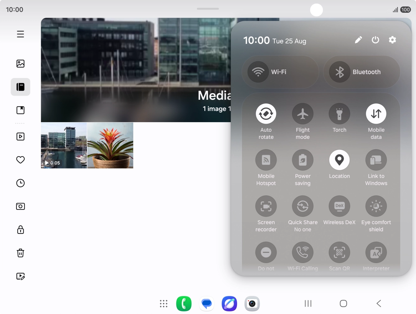 Press the screen recording icon.