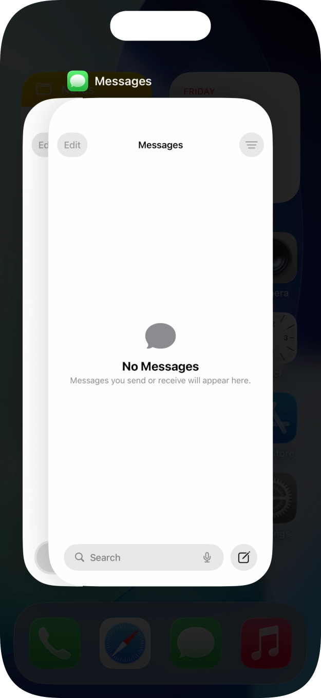 Slide upwards on the required application to end it.