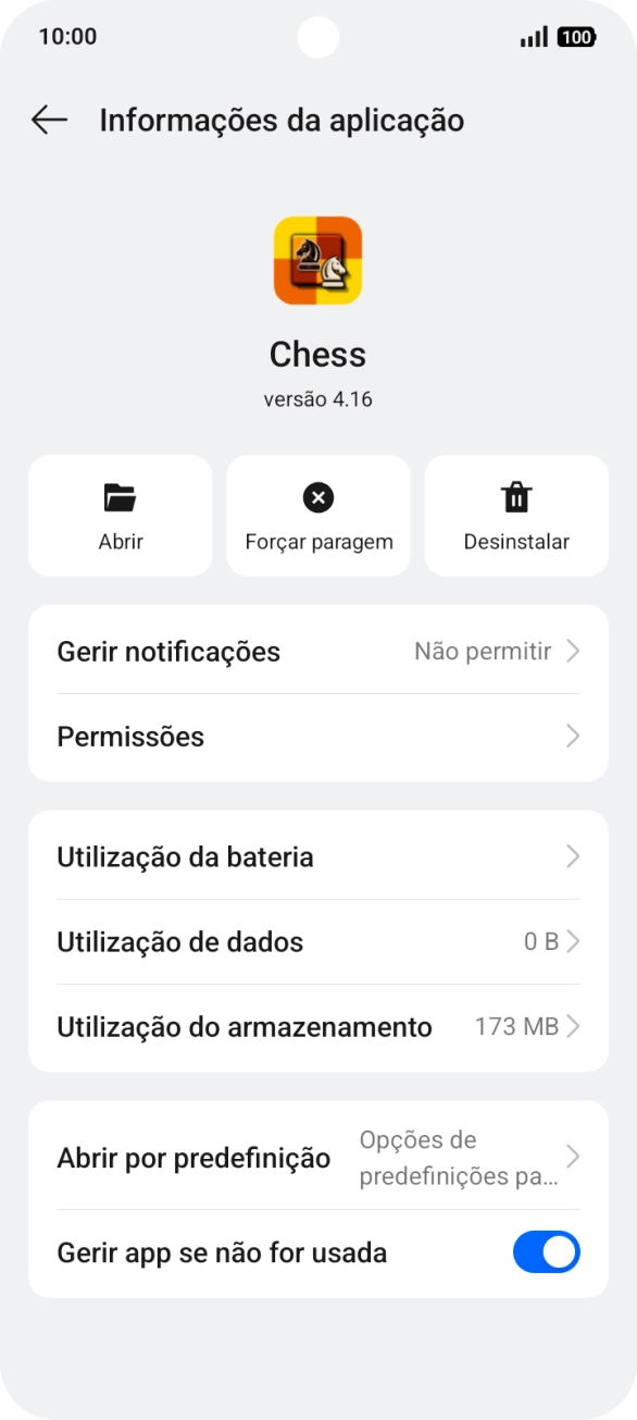 Prima Utilização do armazenamento.