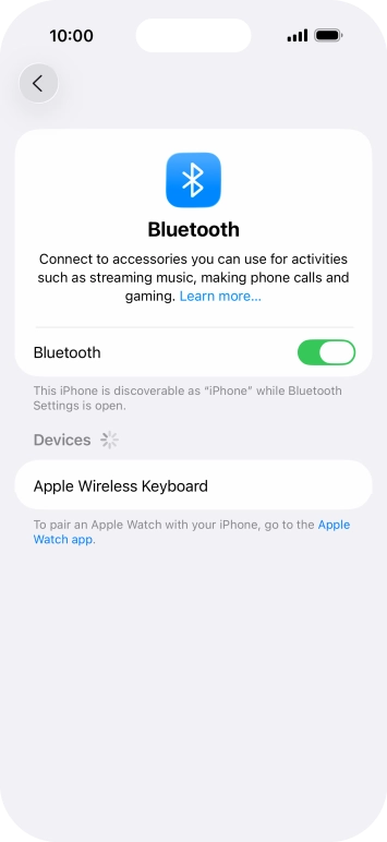 Press the required Bluetooth device and follow the instructions on the screen to pair the device with your phone. Press the required Bluetooth device and follow the instructions on the screen to pair the device with your phone.