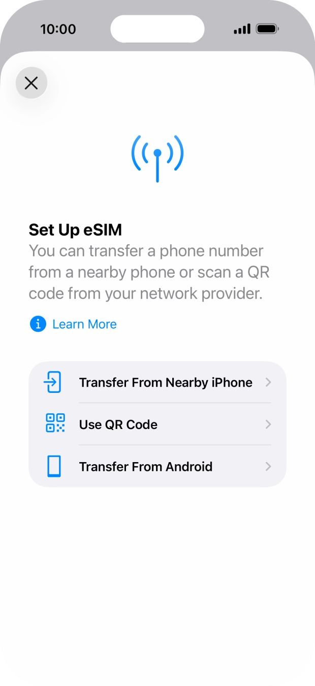 Press Use QR Code. Press Use QR Code.