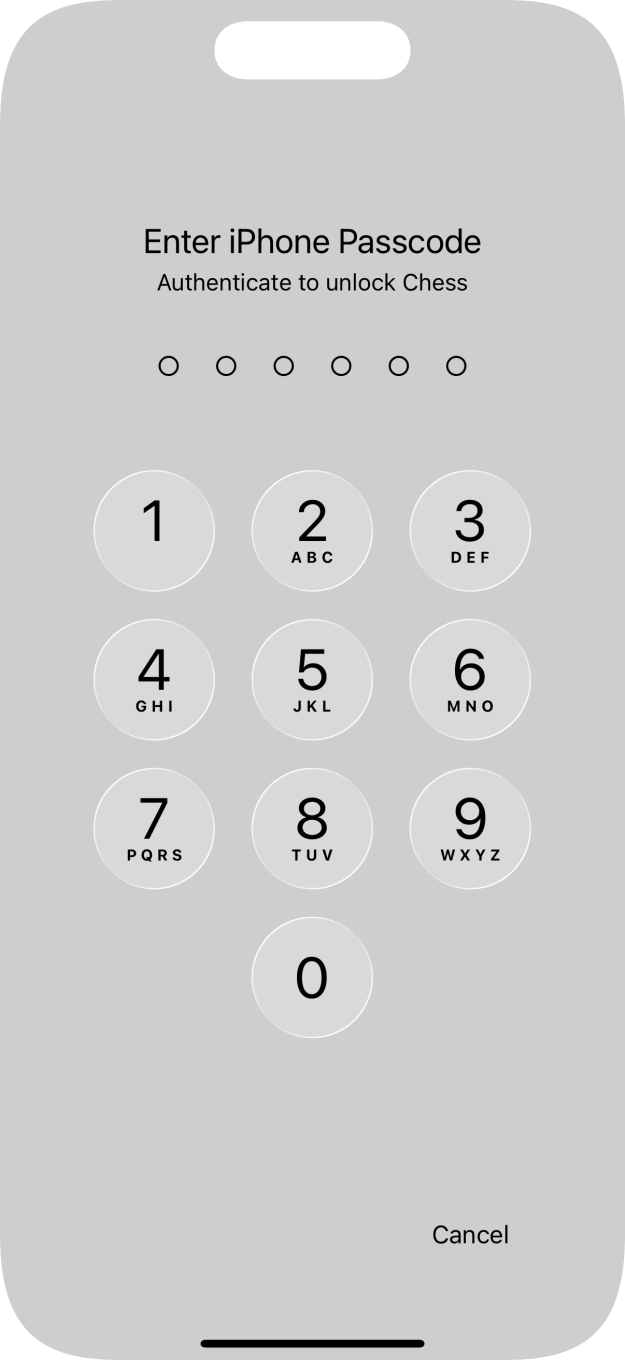 Use the lock code you created. The app is now no longer locked.