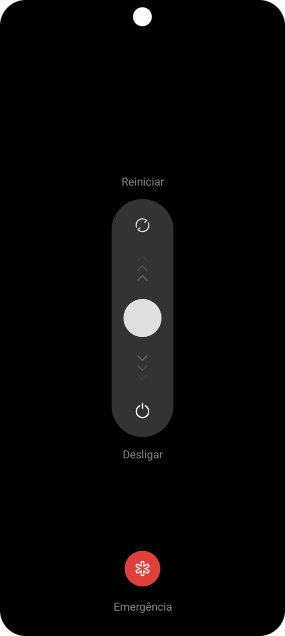 Prima o círculo e arraste-o para baixo.