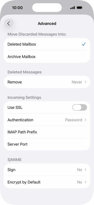 Press the indicator next to 'Use SSL' to turn on the function. Press the indicator next to 'Use SSL' to turn on the function.