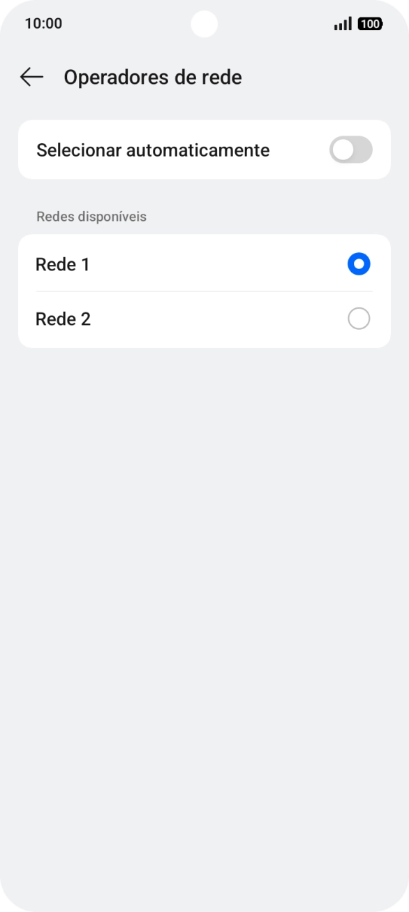 Prima a rede pretendida.