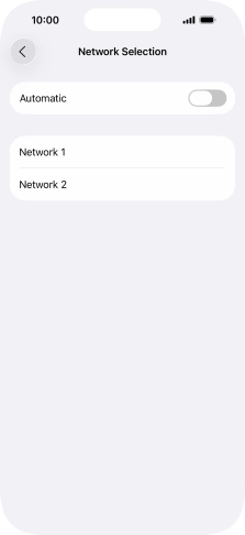 If you turn off the function, press the required network.