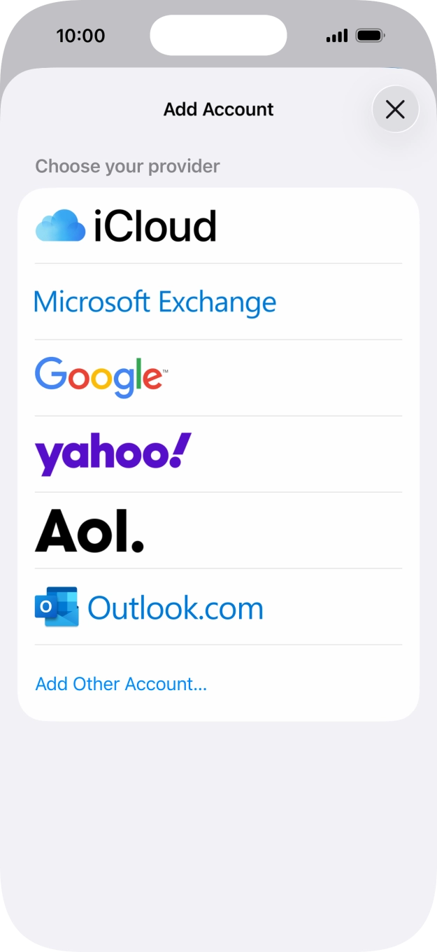 Press Add Other Account....