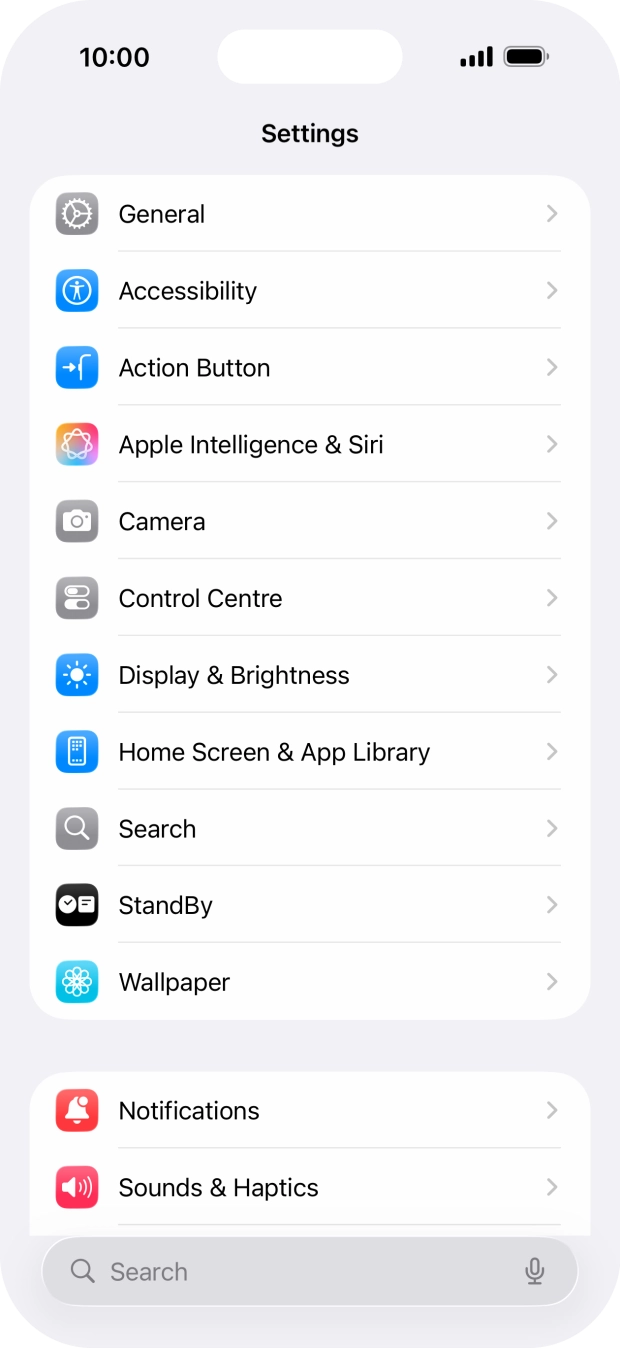 Press Camera and follow the instructions on the screen to select more camera settings.