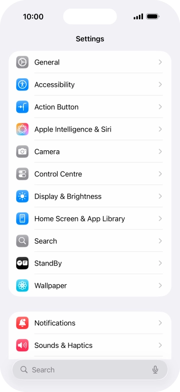 Press Apple Intelligence & Siri.