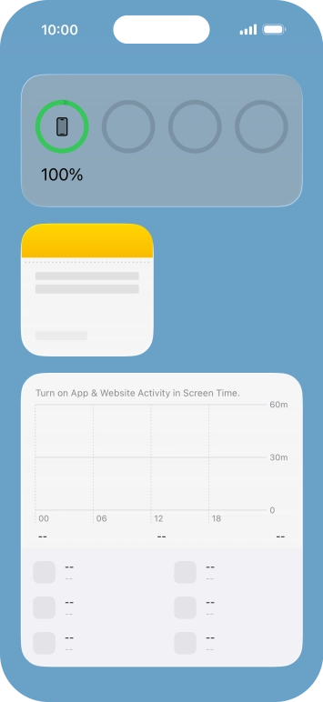 Press and hold the required Widget Stack.