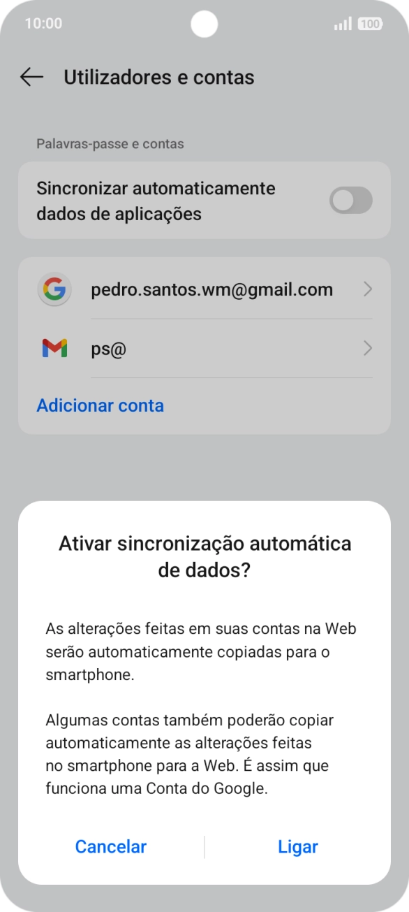 Se ativar a função, prima Ligar.