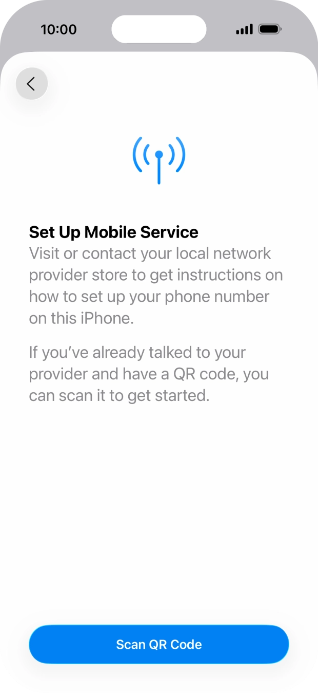 Press Scan QR Code. Press Scan QR Code.