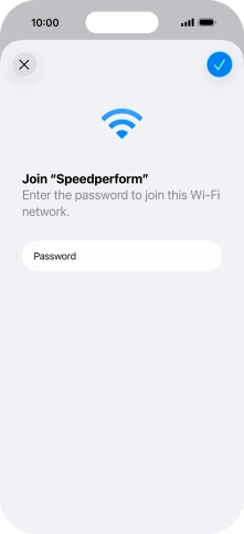 Press the confirm icon.