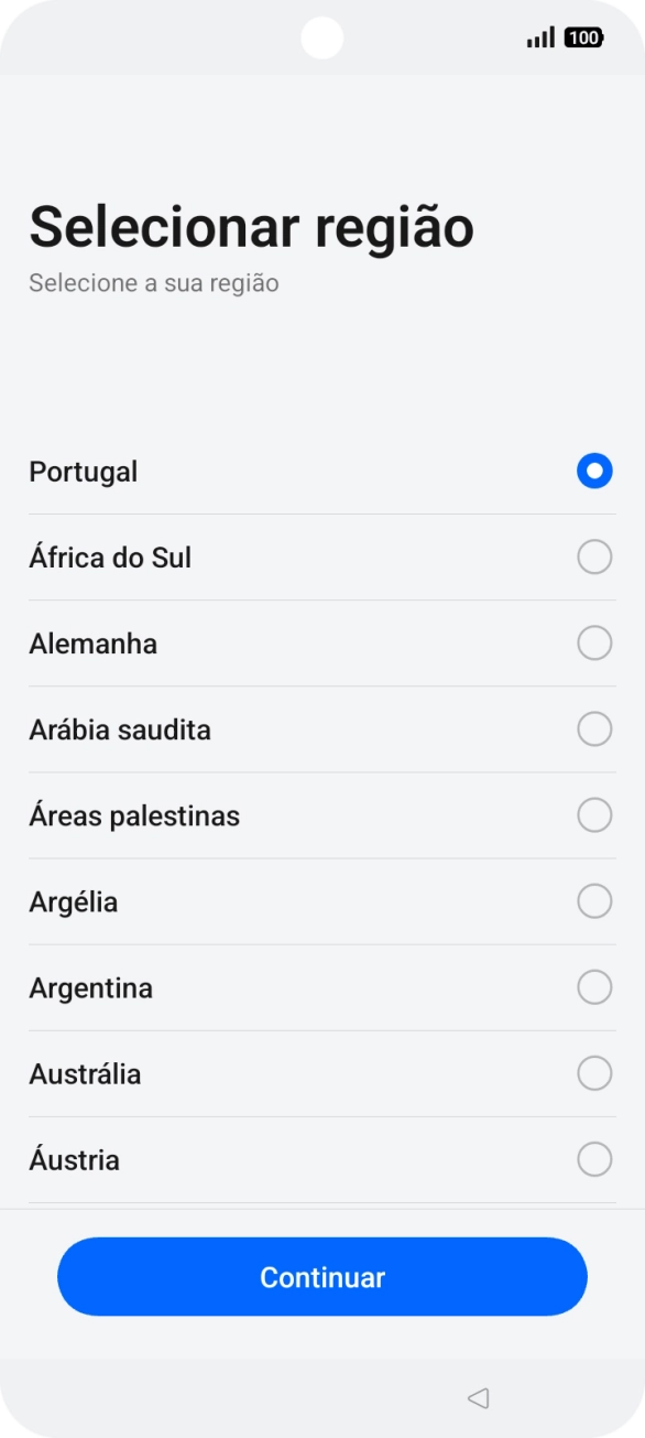 Prima o país pretendido.