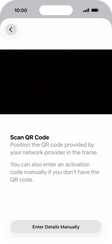 Place the QR code you've received inside the phone camera frame to scan the code.