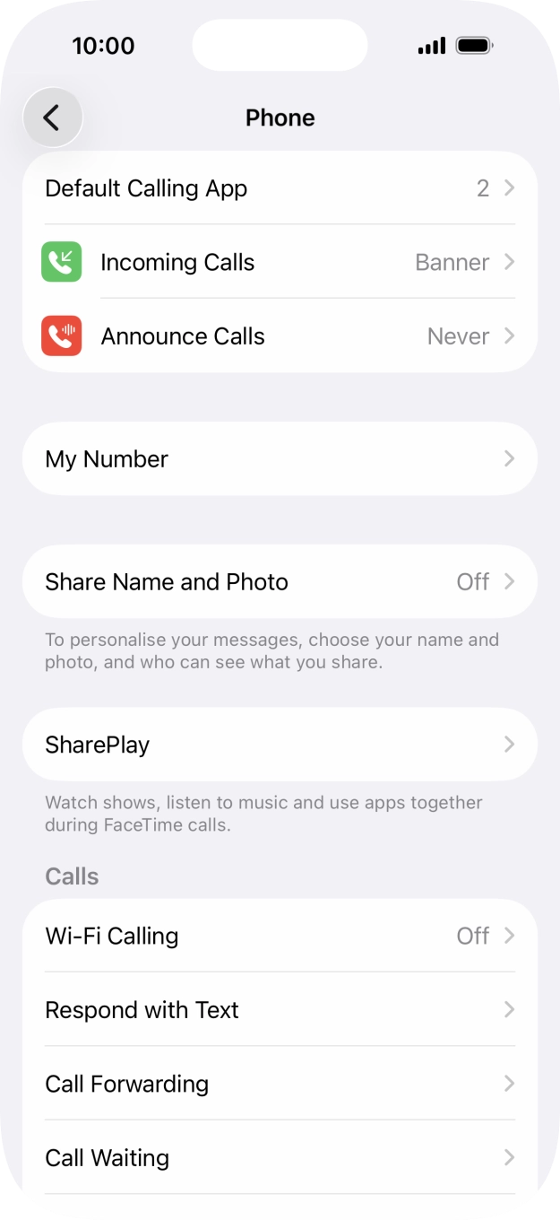 Press Wi-Fi Calling.