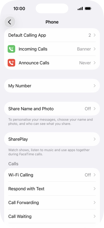 Press Wi-Fi Calling.
