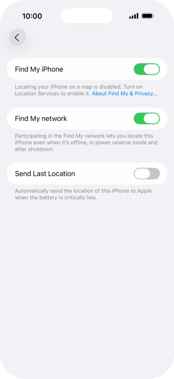 Press the indicator next to 