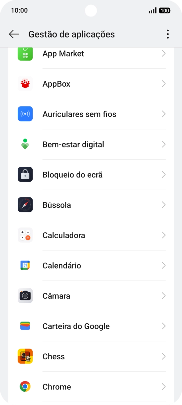 Prima a app pretendida.