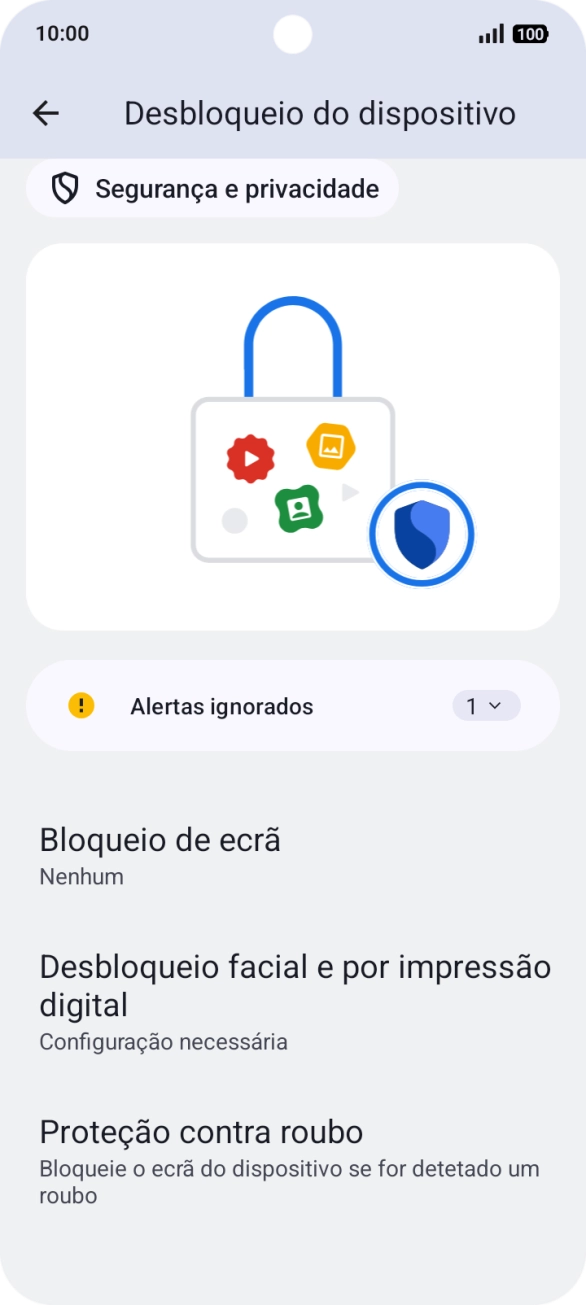Prima Desbloqueio facial e por impressão digital.