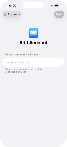 Press the field below 'Enter your email address' and key in your email address. Press the field below 'Enter your email address' and key in your email address.