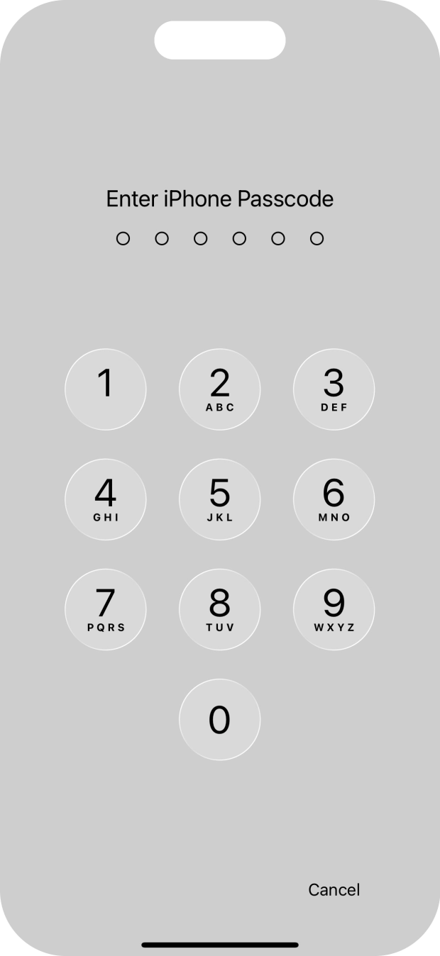 Use the lock code you created. The app is now locked.