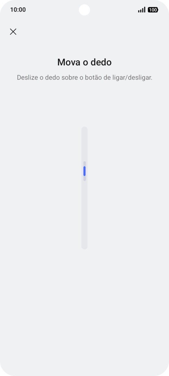 Siga as indicações no ecrã para definir a impressão digital como código de bloqueio.