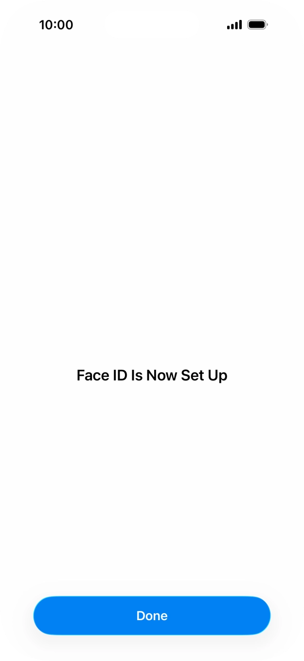 Press Done. If you haven't previously selected a lock code, key in a code of your own choice twice.