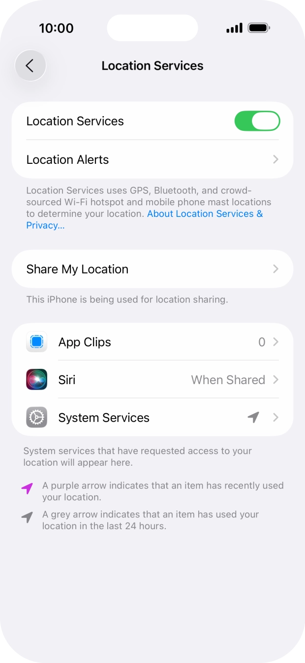 Press the required app.
