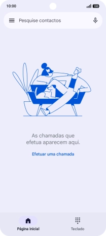 Prima o ícone de menu.