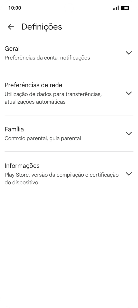 Prima Preferências de rede.